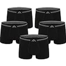 FM London Mens Super Soft Bamboo Boxer Shorts - Black