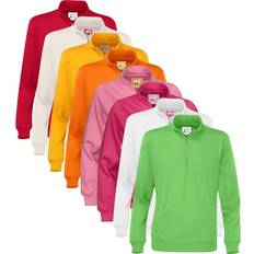 Unisex - Økologiske Sweatere COTTOVER HALF ZIP UNISEX Lyseblå