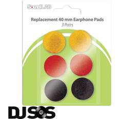 Orange Headphone Accessories Soundlab 3 Pairs Replacement Foam Pads 40 mm RM2