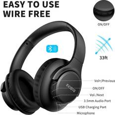 KVIDIO Headphones KVIDIO Bluetooth Headphones Over Ear 65 Hours Wireless