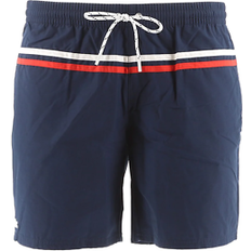 Lacoste White Swimwear Lacoste navy white red swim shorts