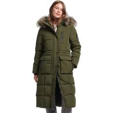 Femme - Vert Manteaux Superdry Langer Everest Mantel - Grün