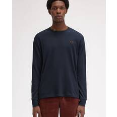 Fred Perry Man Clothing Fred Perry Mens Long Sleeve Twin Tipped T-Shirt Navy