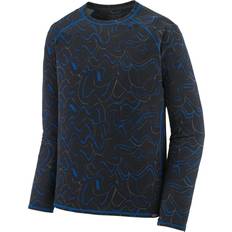 Patagonia Men Base Layer Tops Patagonia Capilene Midweight Crew Top Men's Currents: Endless Blue