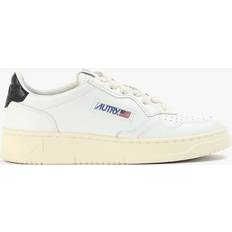 Autry AUTRY Women&apos Medalist Low White &amp Black Leather Trainers Colour: Bke