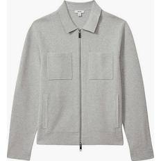 Grey - Man Cardigans Reiss Rivers Zip Cardigan, Soft Grey