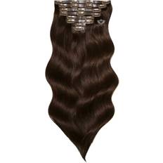 Clip-On Extensions Deluxe 18" Seamless Clip In Human Hair Extensions 180g