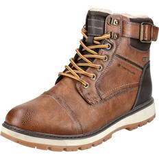 Pelle Sintetica Stivaletti alla Caviglia Tom Tailor Boots Stringati - Marrone