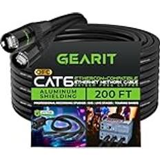 GearIT CAT6 Ethernet-kabel RJ45 200 fot Svart