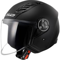 Motorcycle Helmets LS2 OF616 Airflow II Solid, open face helmet color: Matt-Black