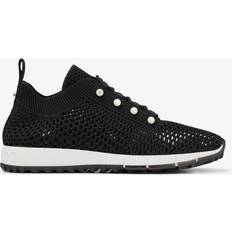 Jimmy Choo Women Trainers Jimmy Choo Womens Pearl-embellished Knitted Low-top Trainers - Black Mix