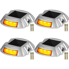 Naranja Adornos de jardín VEVOR 4-Pack Solar Driveway Lights with Switch Button