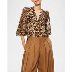 Leopardo Bluse Alice + Olivia Animal Print Blouse