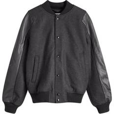 Acne Studios Outerwear Acne Studios Men's Orsity Wool Varsity Jacket Dark Grey Melange