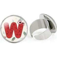 RYWOLT (30609423) Adjustable Cute Metal Letter Rings For Summer Fashion Unisex Jewelry