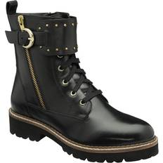 Lotus 'Foster' Leather Ankle Boots Black