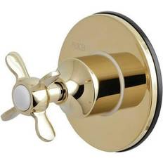 Brass Mixing Valves Furnorama 3 Way Diverter Cross Handle Valve with Trim Kit, Polished Brass