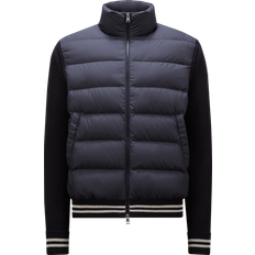 Moncler Jacken Moncler Down Cotton Knit Cardigan Jacket - Navy