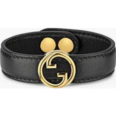 Gucci Bracelets Gucci Womens Black Blondie Gg-embellished Leather Bracelet BLACK