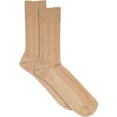 Guld Strumpor mp Denmark MPWOMAN Julia Glitter Socks Från Magasin Golden Tan (40/42)