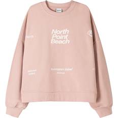 Bershka Truien Bershka Sweatshirt rosa weiß