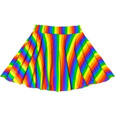 Multicoloured Skirts Children's Clothing Kids girls rainbow skater skirt multi color ballet dance summer wear tutu skirt