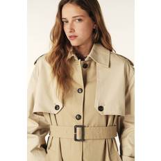 White - Woman Coats Polar trench beige