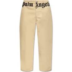 Palm Angels Uomo Pantaloni Palm Angels Chino Met Logoprint - Beige