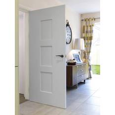 Doors JB Kind Geo White Primed Internal 35 x 1981 x 610 mm x 35 mm Interior Door (x198.1cm)