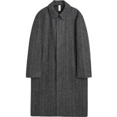 Homme - Jaune Manteaux Sunflower Herringbone Wool Coat Antracite Grau Mantel Grösse: