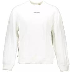 Calvin Klein Sweaters Calvin Klein Sleek White Cotton Logo Sweatshirt