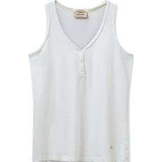 Organic Fabric Tank Tops Mos Mosh Sleeveless Basic Tank Top - White