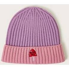 Beanies Monsoon Girls Mushroom Colour Block Rib Beanie Pink, Pink, 6-13 Years 6-13 YEARS