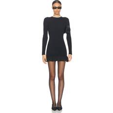 Simon Miller Otto Knit Poplin Combo Dress in Black Black. (also in L, S, XS)