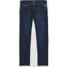 Replay Men Trousers & Shorts Replay Grover Straight-Fit Jeans with Stretch - Dark Blue