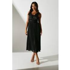 Bronze - Midi Dresses Coast All Over Pleated Sleeveless Metallic Midi Dress Dark Bronze