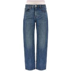 Alexander Wang Stiliga Slits Hem Hotfix Mesh Jeans - Blue