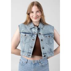 Denim Vesten Noisy May Bodywarmer - Nathi Light Blue Denim