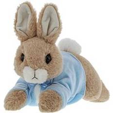Laying Down Large Peter Rabbit Soft Toy Blue