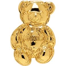 Gold Brooches Moschino Gold Archive Teddy Bear Brooch 0606 Shiny Gold UNI