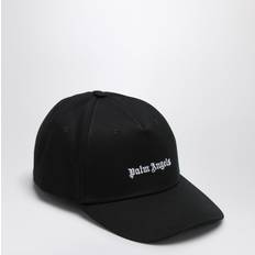 Palm Angels Herr Accessoarer Palm Angels Mens Black Brand-embroidered Cotton Baseball Cap BLACK