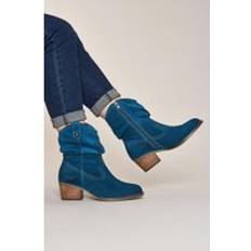 Turquoise Boots Moshulu 'Erica' Block Heel Western Boots Teal