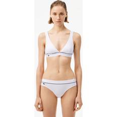 Lacoste Femme Soutiens-gorge Lacoste Brassière triangle coton côtelé - Blanc/Vert