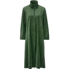 Damella Morgonrock Velour med Blixtlåst Forest green