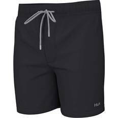 Solid Colors Swim Shorts Children's Clothing Huk Boys' Volley Pursuit Hybrid Shorts XSmall Black