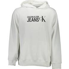 Calvin Klein Organic Fabric Jumpers Calvin Klein Eco-Conscious White Hooded Sweatshirt