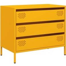 Steel Sideboards vidaXL Mustard Yellow 68 x 39 x 58.5 cm Cold-rolled Steel Sideboard