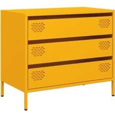 Gelb Sideboards vidaXL Senfgelb 68 x 39 x 58.5 cm Kaltgewalzter Stahl Gelb Sideboard