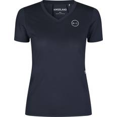 Equestrian T-shirts Kingsland Women's competition shirt Hanna Bleu