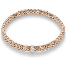 XS Bracelets Fope Flex'It Vendome 18ct Rose Gold 0.10ct Diamond Bracelet
